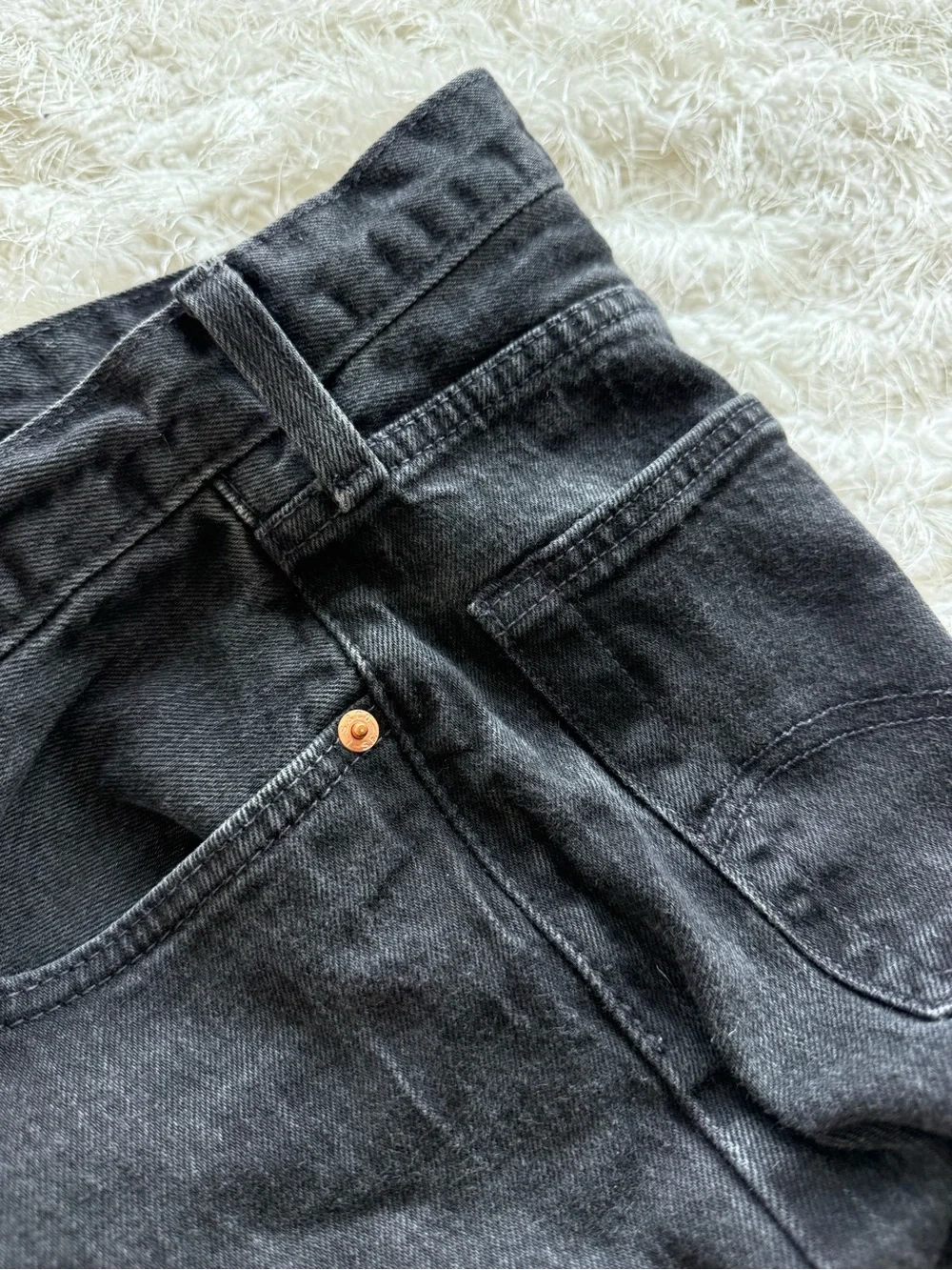 Classic Black Button-Fly Jeans